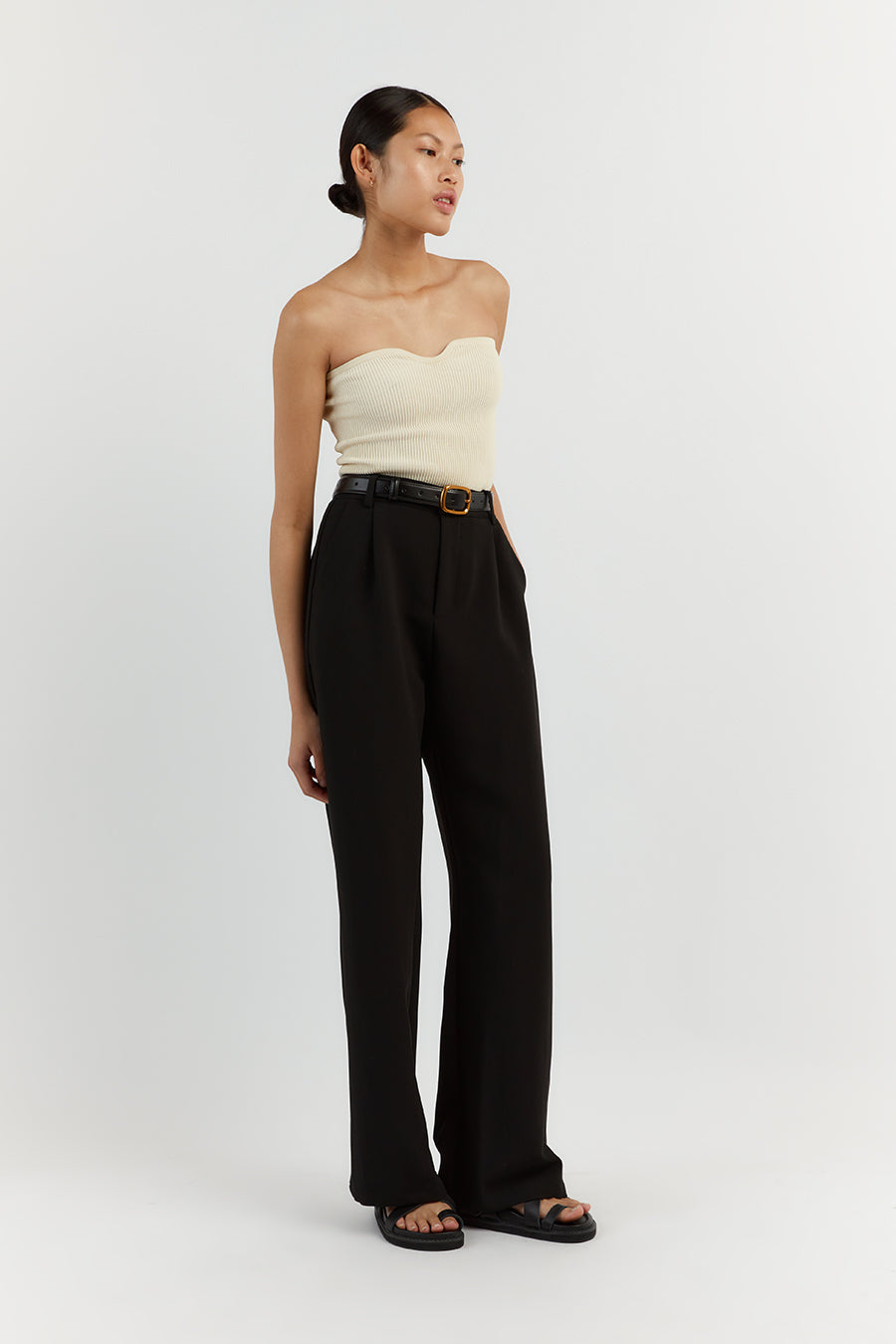 VERONICA BUTTER BANDEAU KNIT TOP