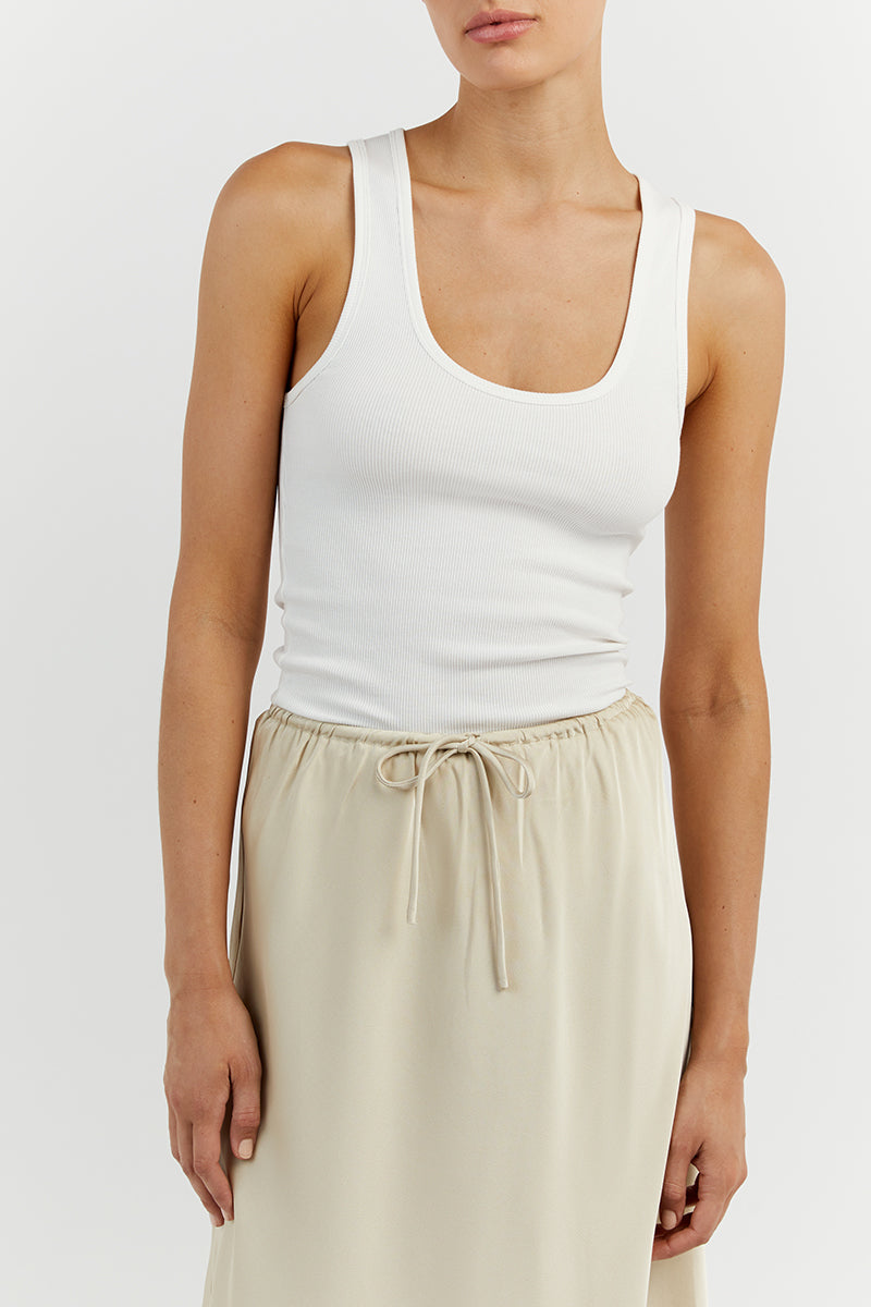 BOBBY STONE SATIN BIAS CUT SKIRT