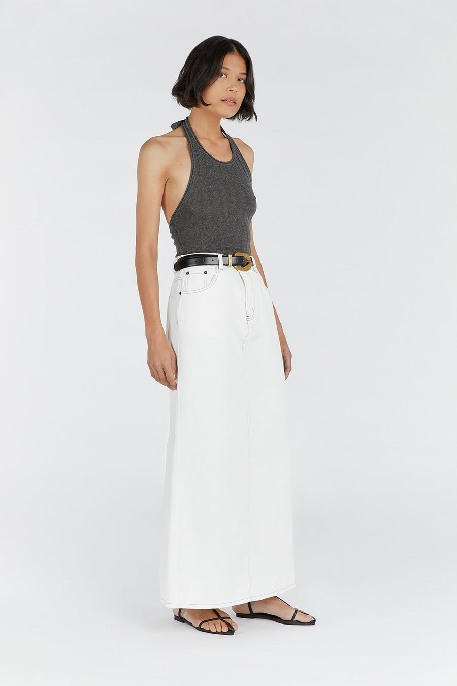 GOLDIE SLATE MARLE HALTER TOP