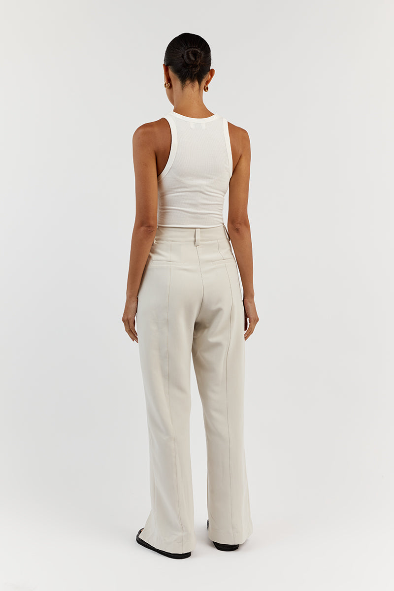 ROWAN BONE STRAIGHT LEG SPLIT PANT