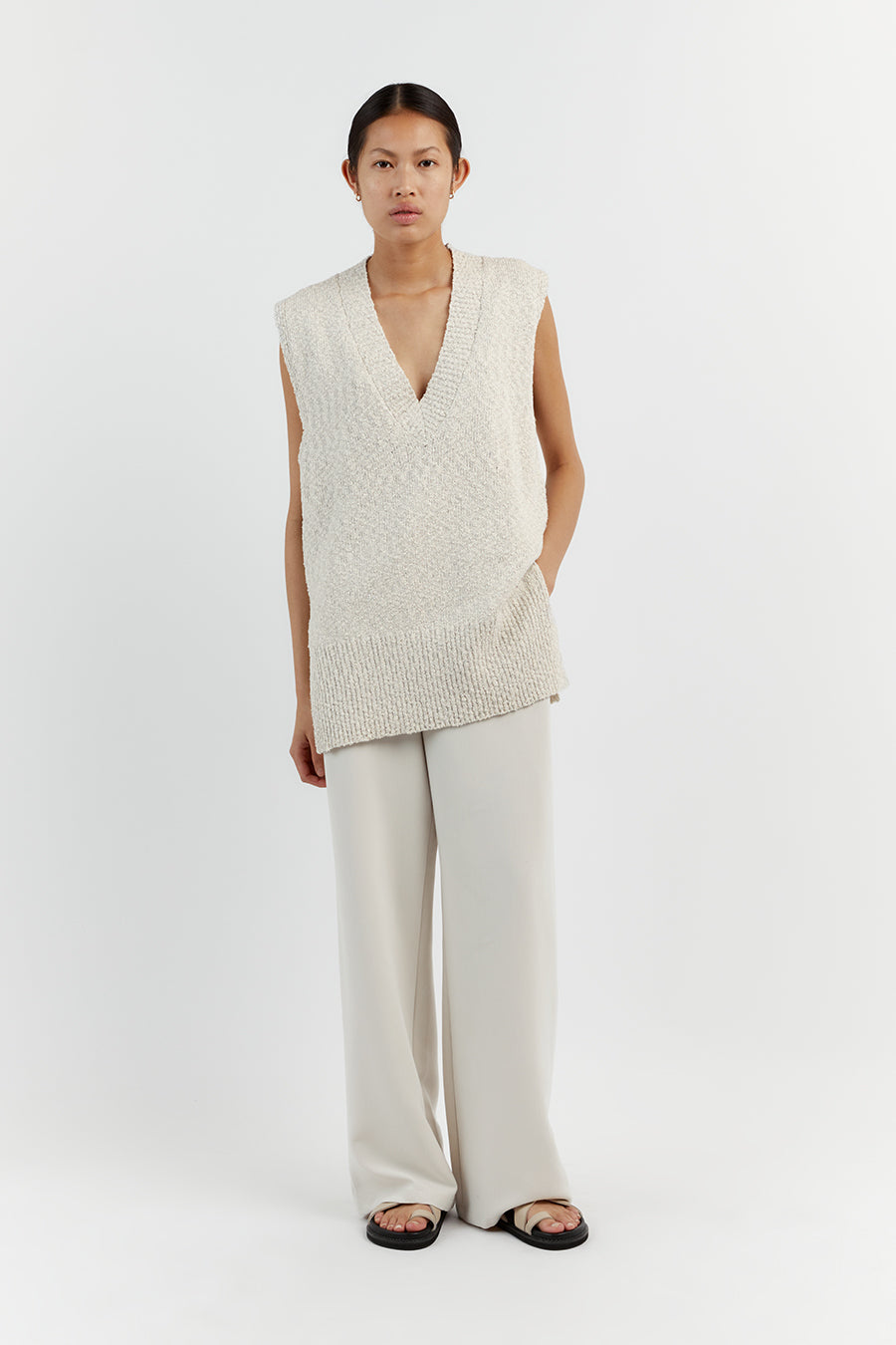 DAKOTA STONE LONG LINE KNIT VEST