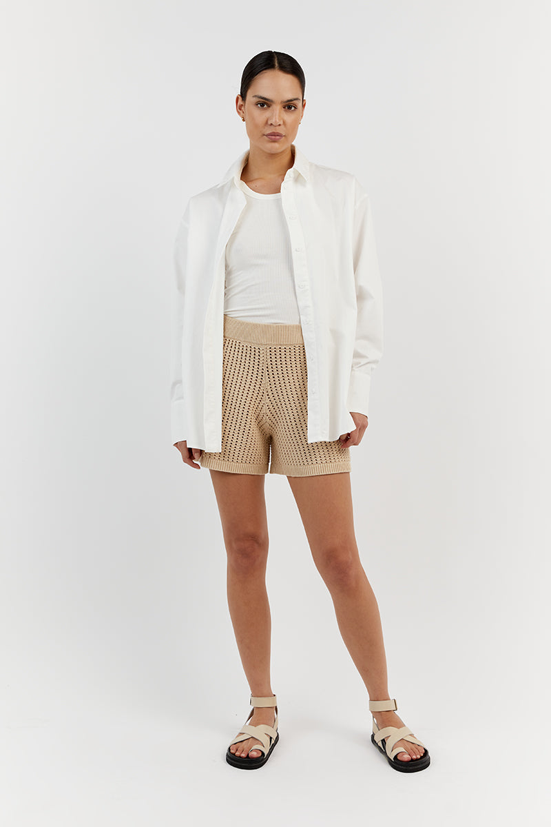 DENNY WHEAT CROCHET SHORT
