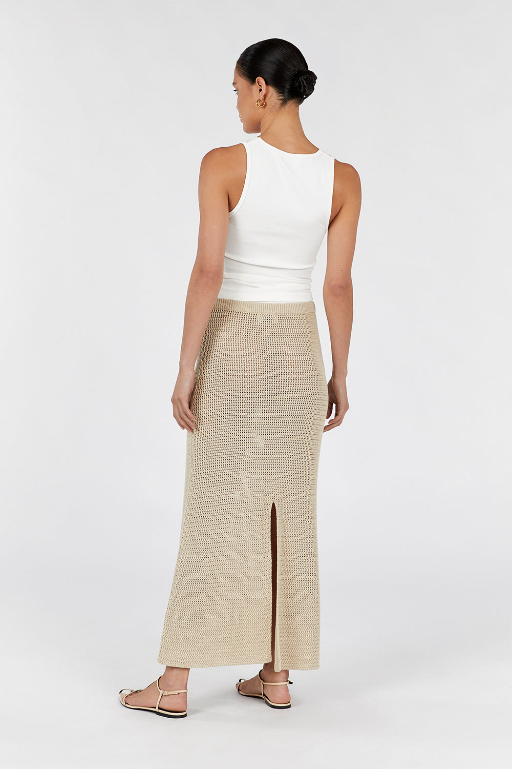 ZADIE NATURAL CROCHET SKIRT