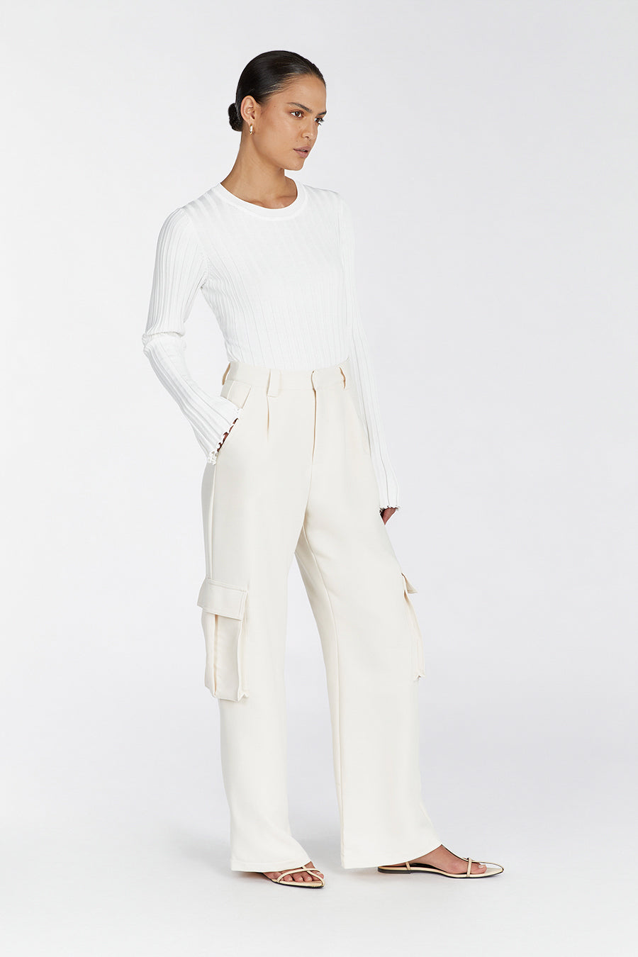 ADA OFF WHITE LONG SLEEVE KNIT TOP