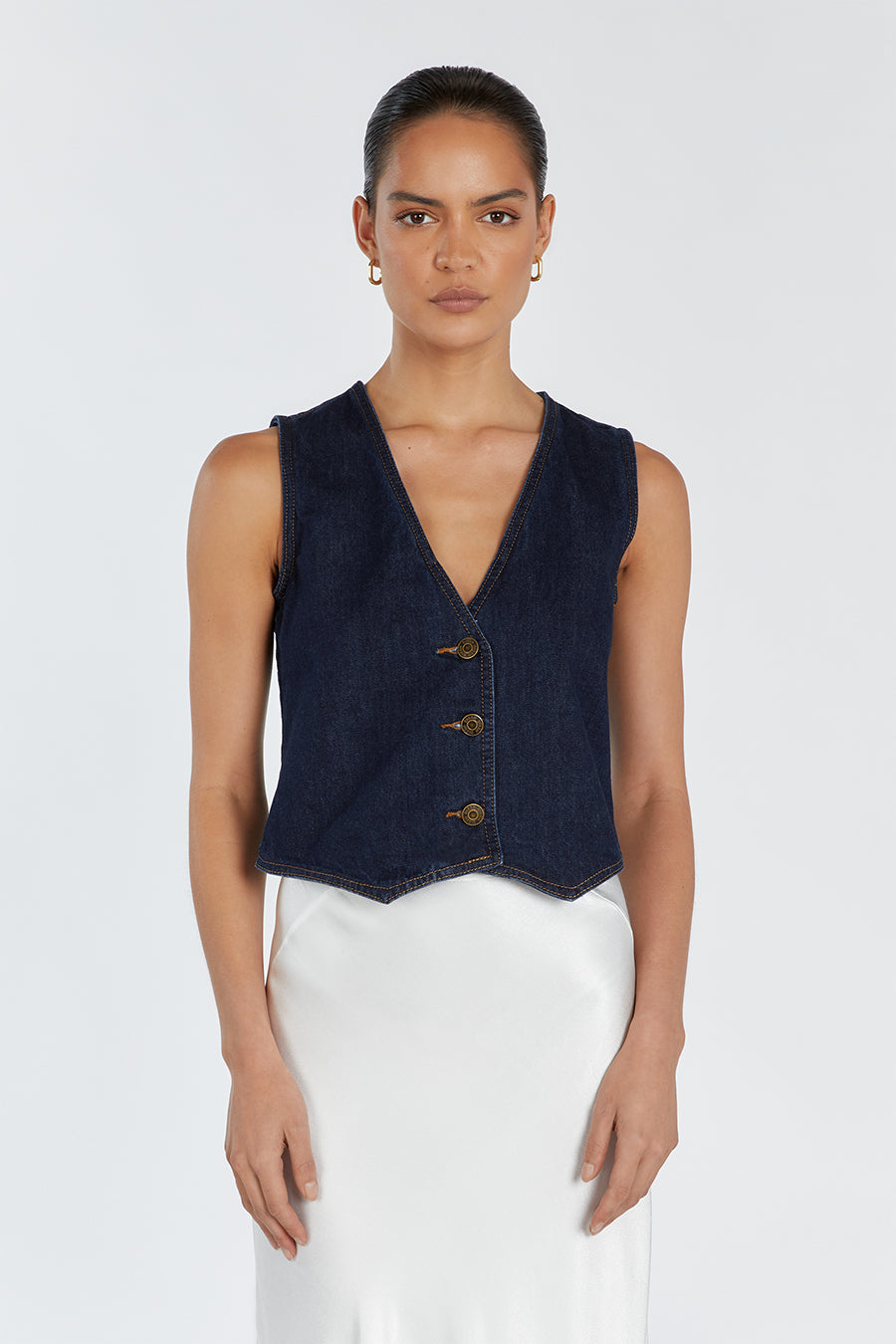 LENNON INDIGO DENIM VEST