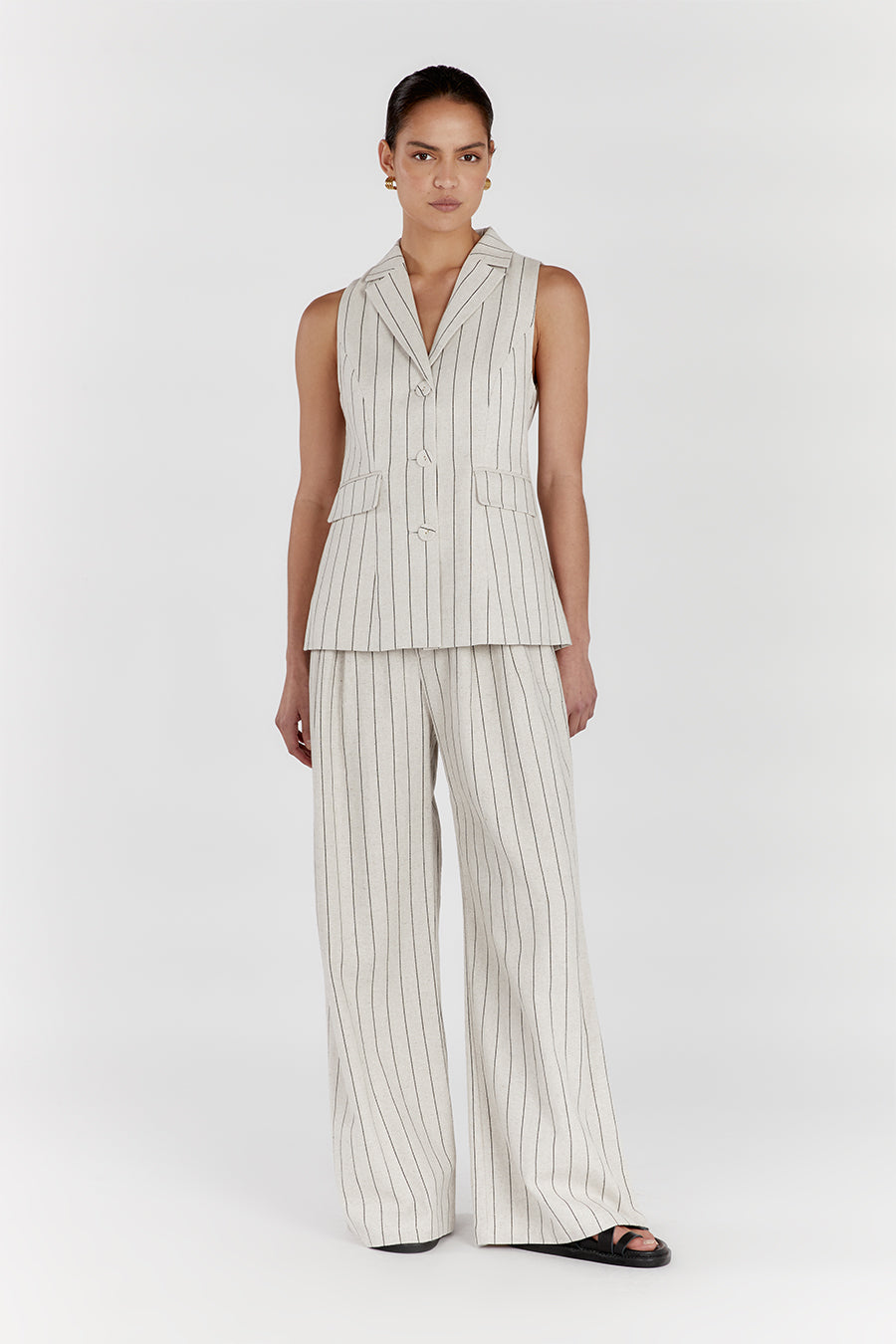 MURPHY NATURAL PINSTRIPE VEST