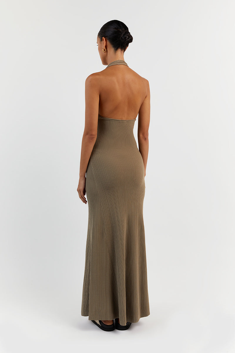 EDDISON MOSS KNIT MIDI DRESS