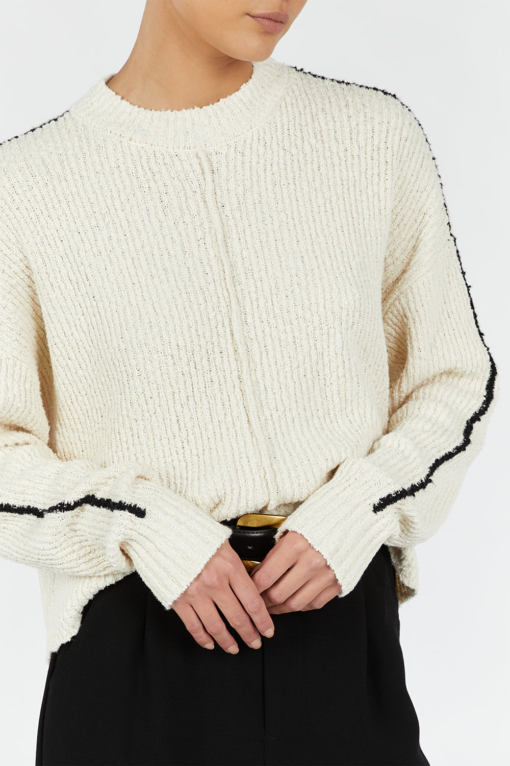 DAKOTA CREAM BOUCLE CROP JUMPER