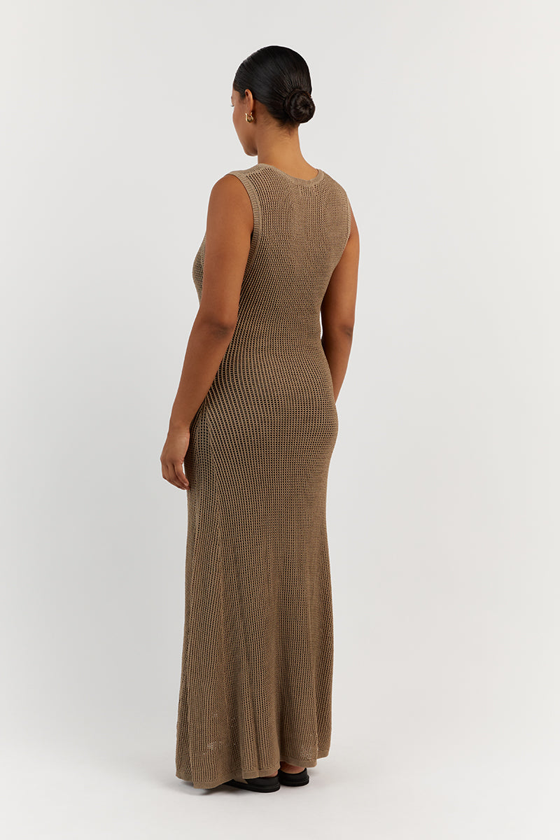 OPHELIA MOSS CROCHET MAXI DRESS
