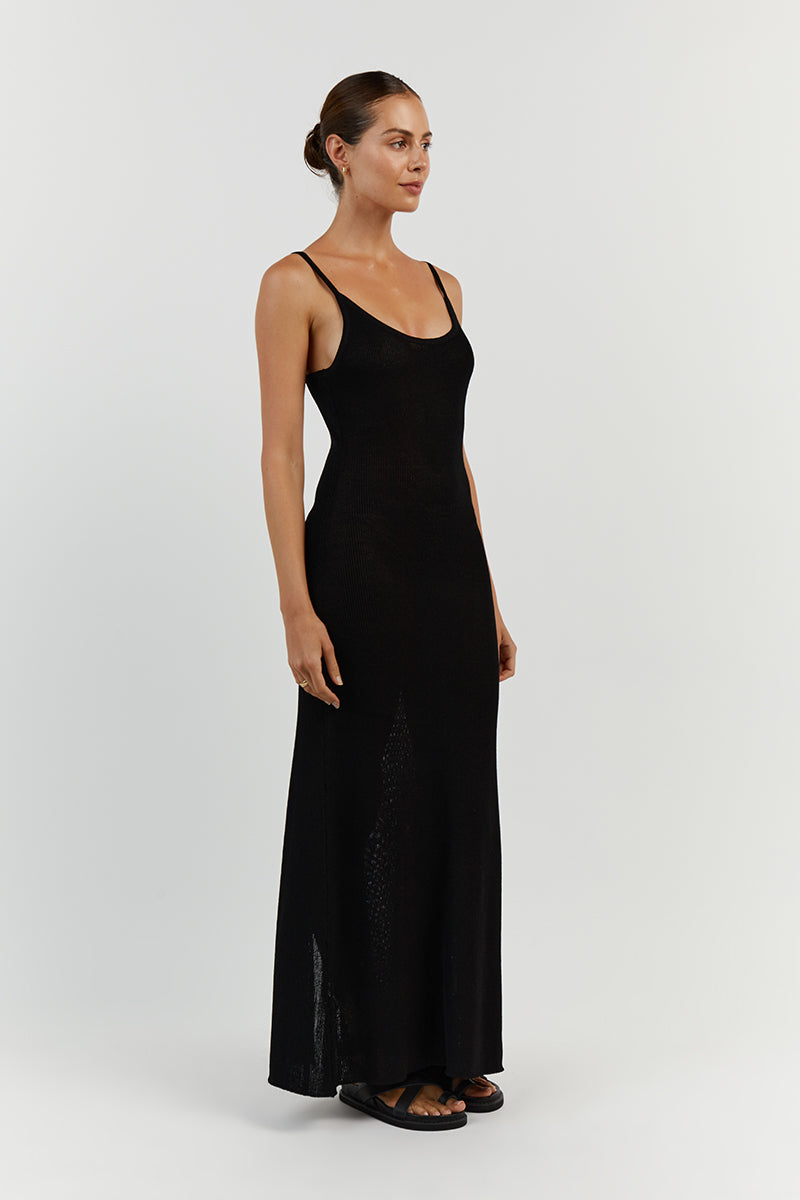 ASHER BLACK KNIT DRESS