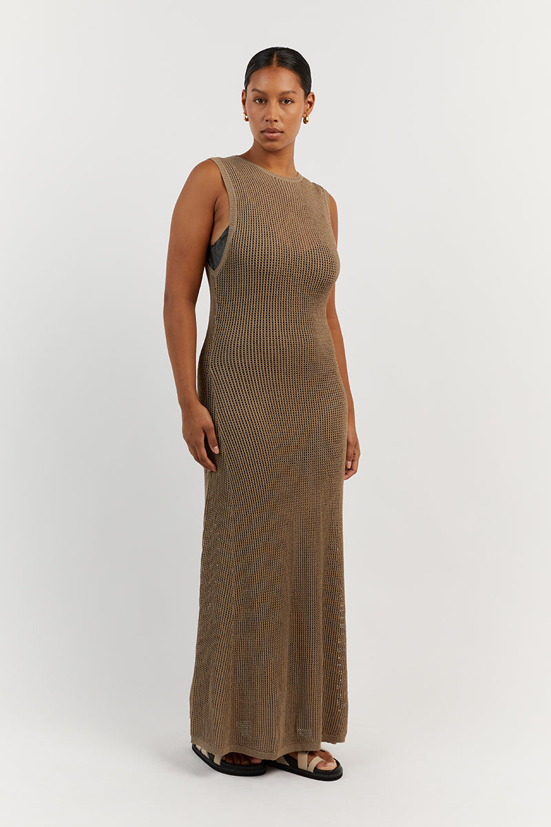 OPHELIA MOSS CROCHET MAXI DRESS