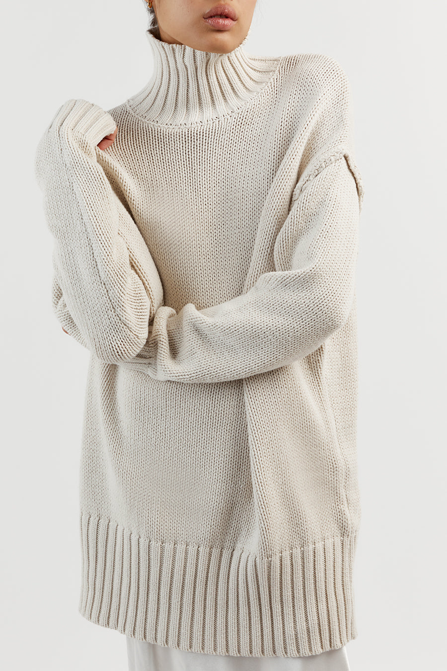 HARLOW STONE KNIT JUMPER