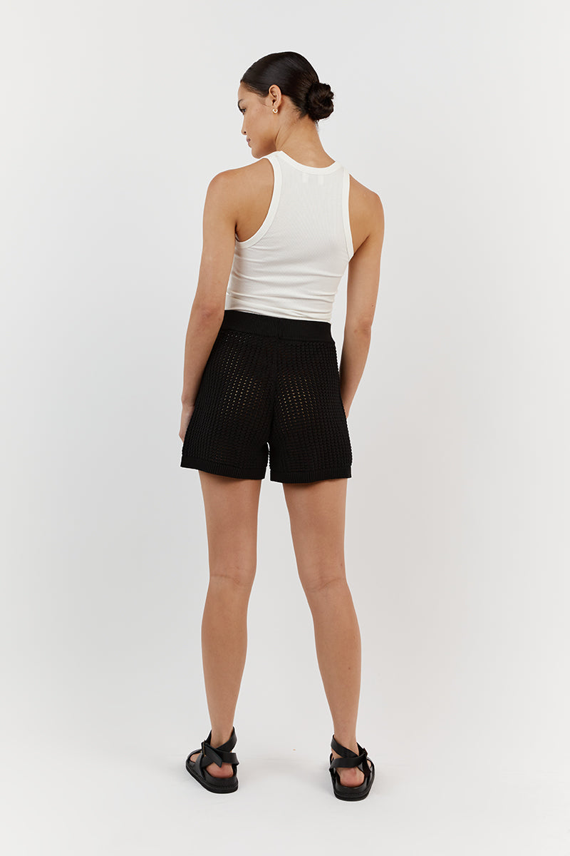 DENNY BLACK CROCHET SHORT