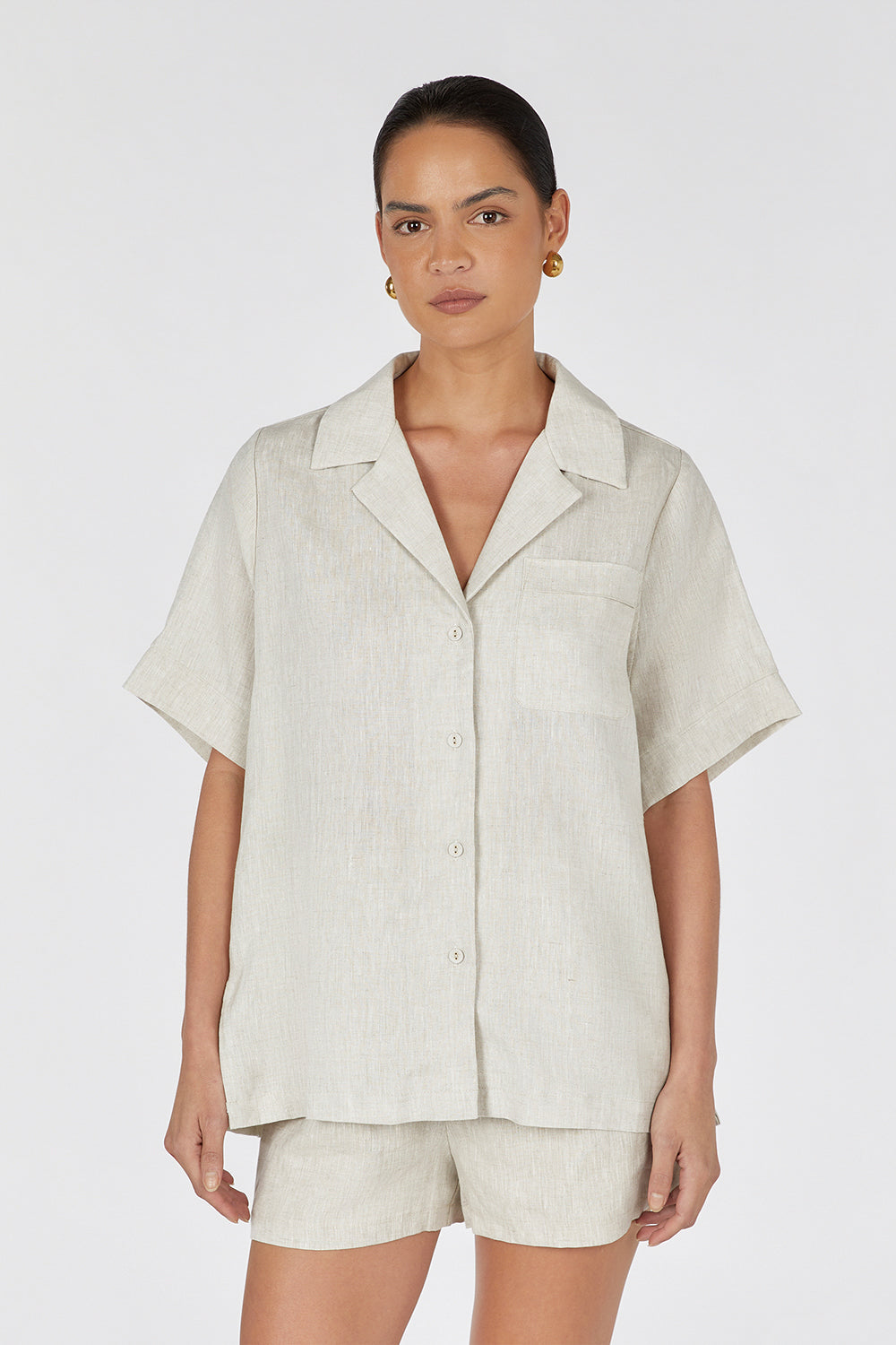 CAMPBELL NATURAL LINEN SHIRT
