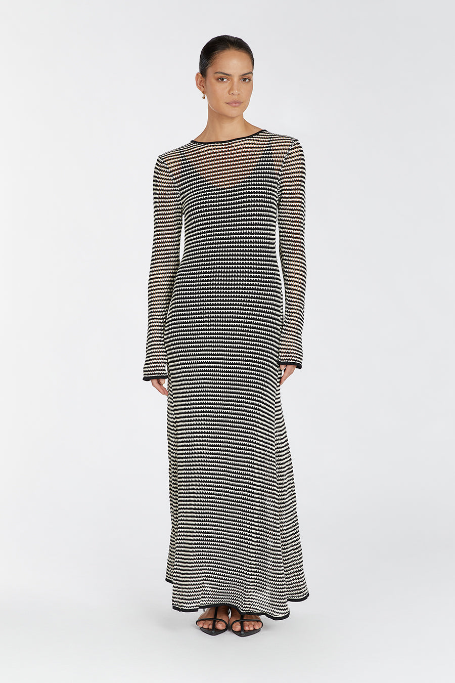NATE BLACK SLEEVED MAXI DRESS