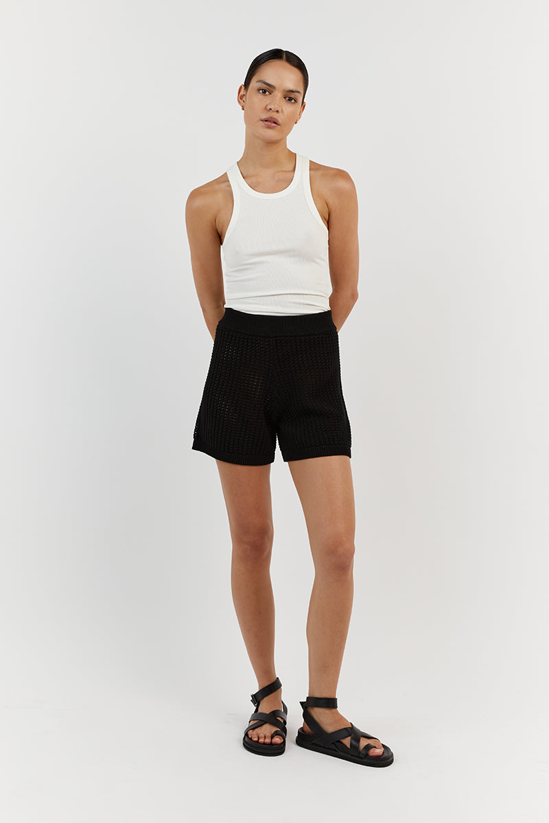 DENNY BLACK CROCHET SHORT