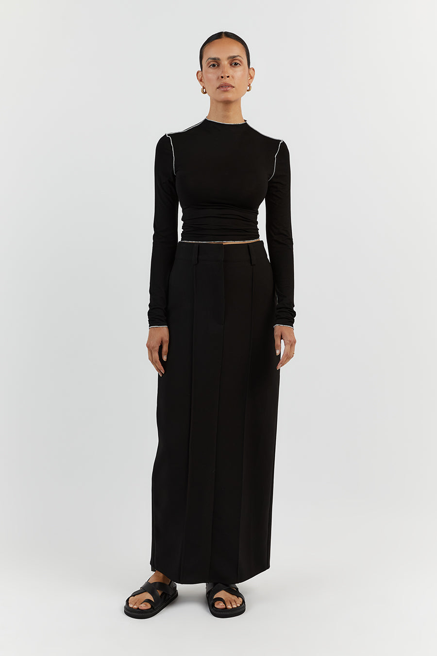 SOHO BLACK LONG SLEEVE TOP