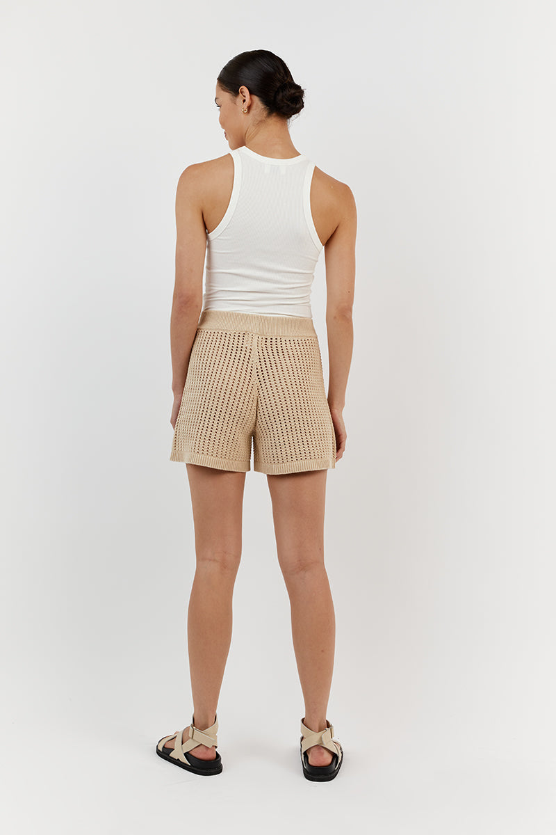 DENNY WHEAT CROCHET SHORT