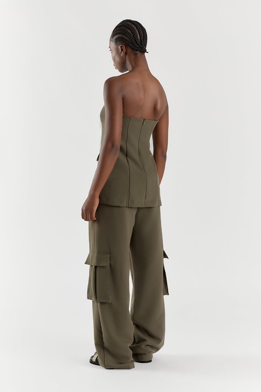 WILLA PETROL STRAPLESS TOP