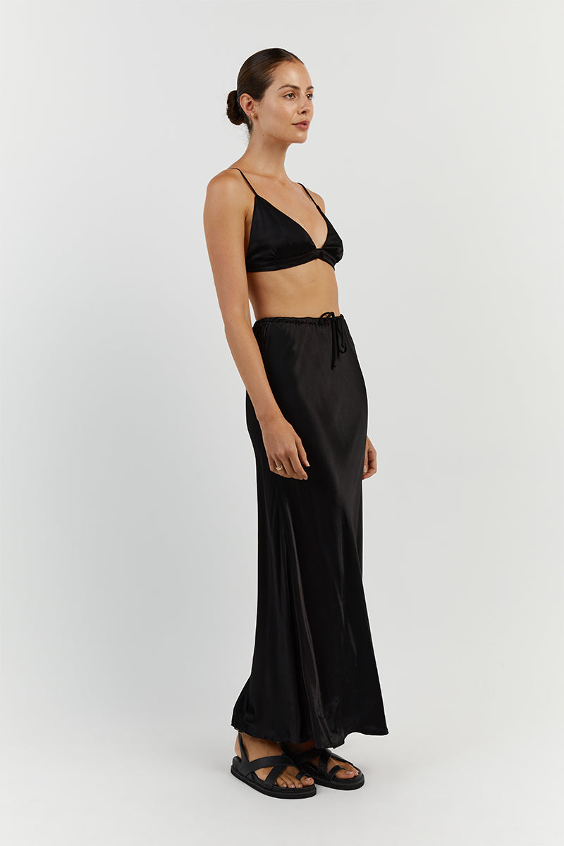 BOBBY BLACK SATIN BRALETTE