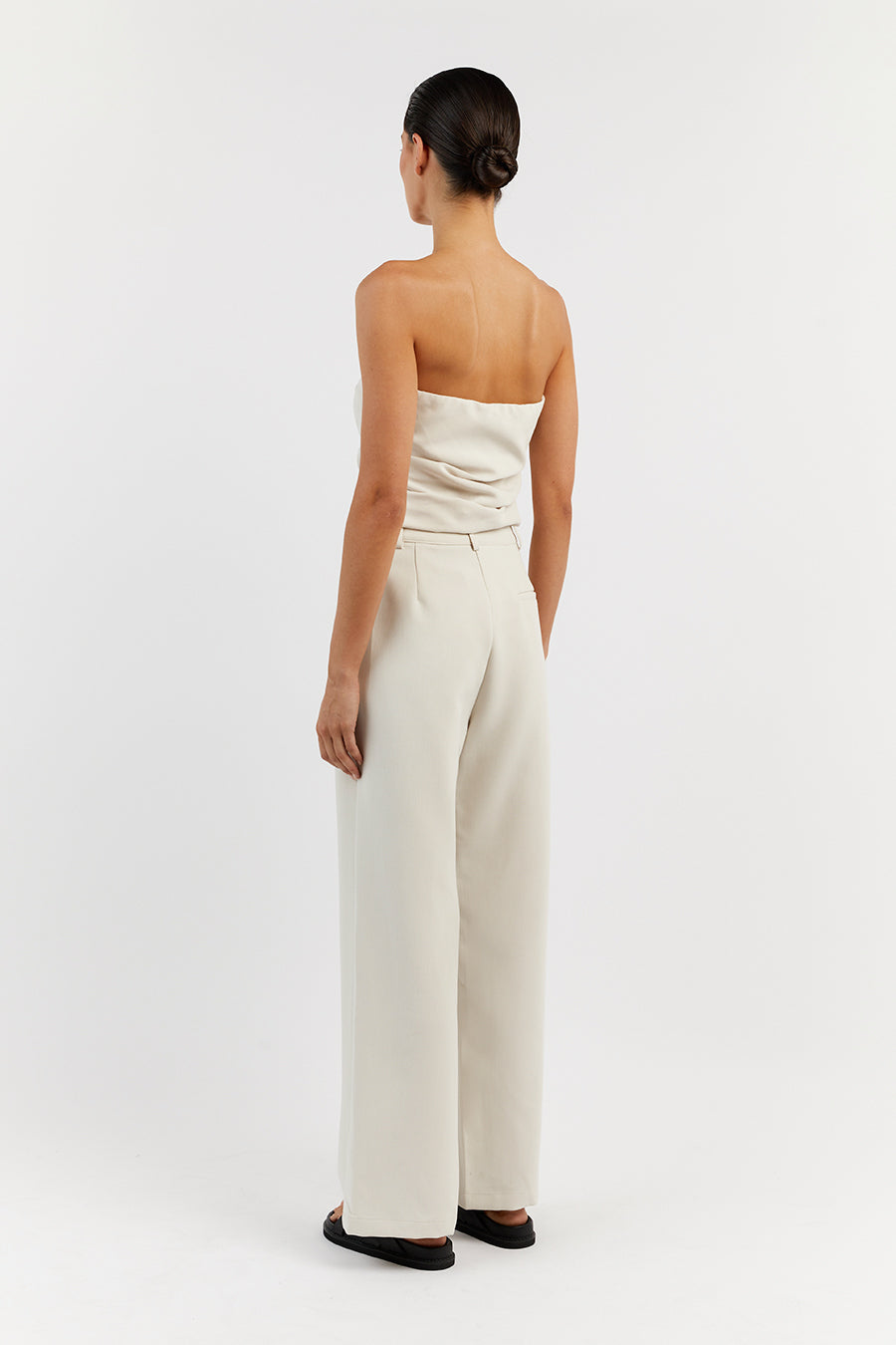 NILE BONE ROUCHED STRAPLESS TOP