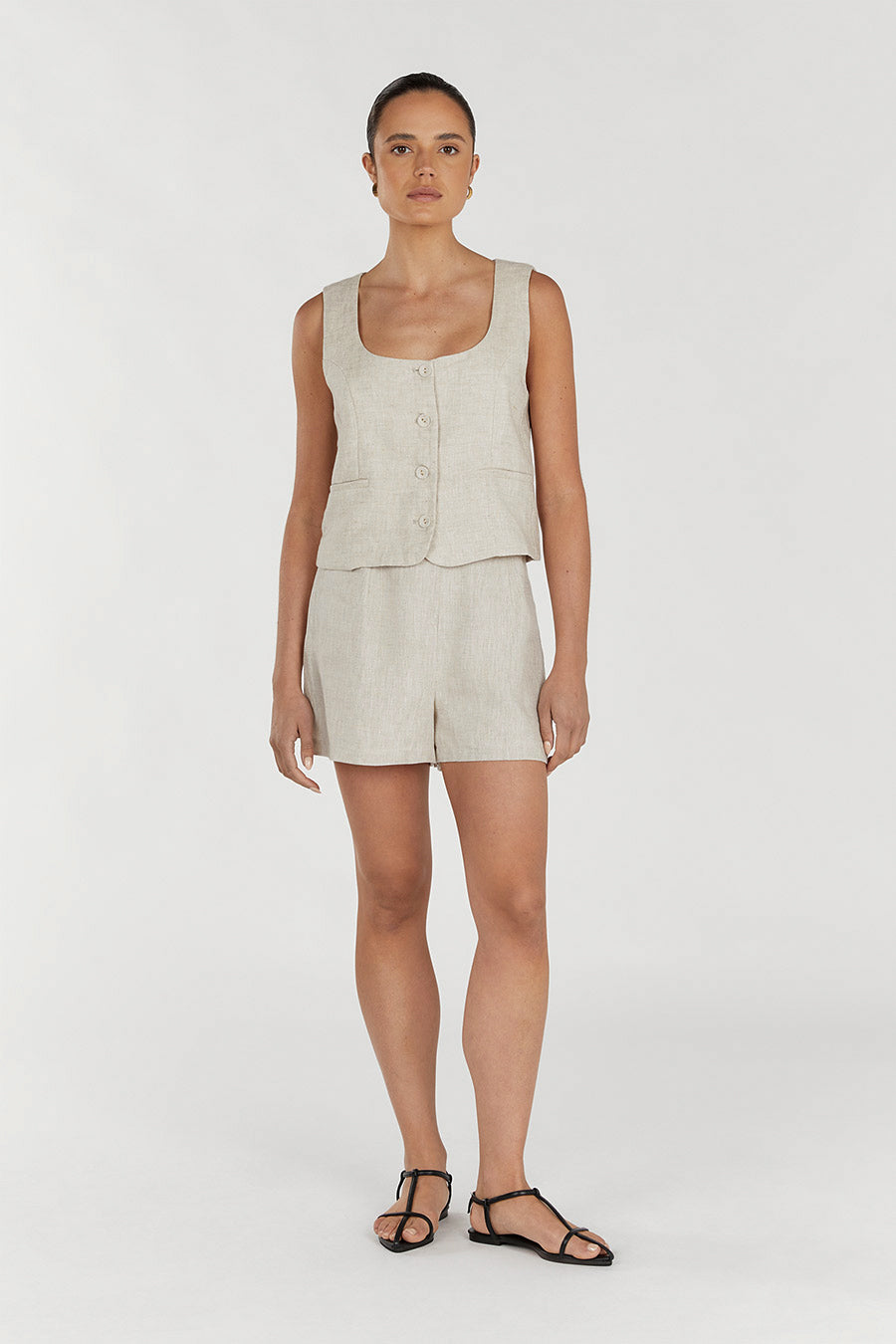 JESSIE NATURAL LINEN SHORT