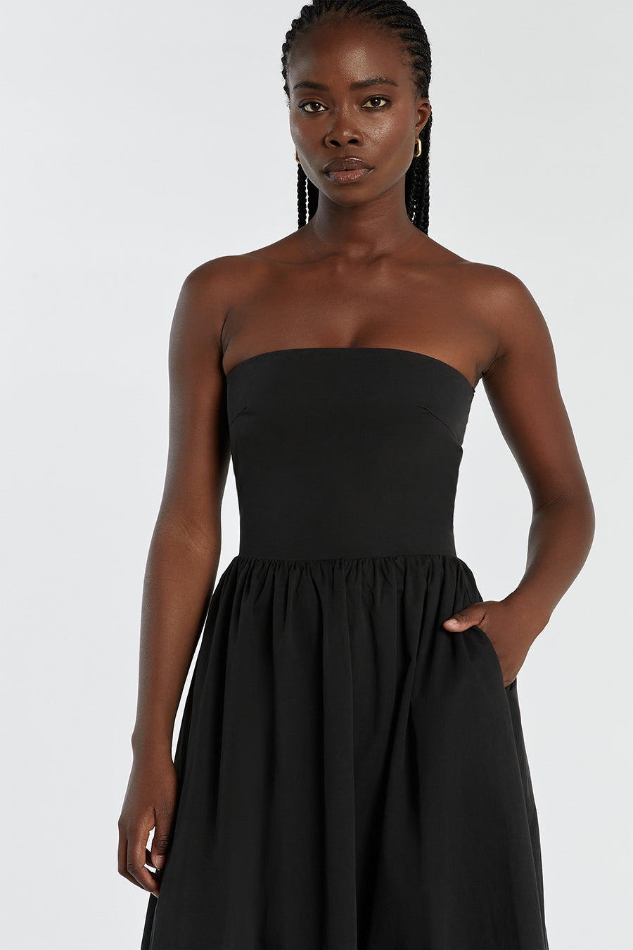 MONTY BLACK COTTON BUBBLE DRESS