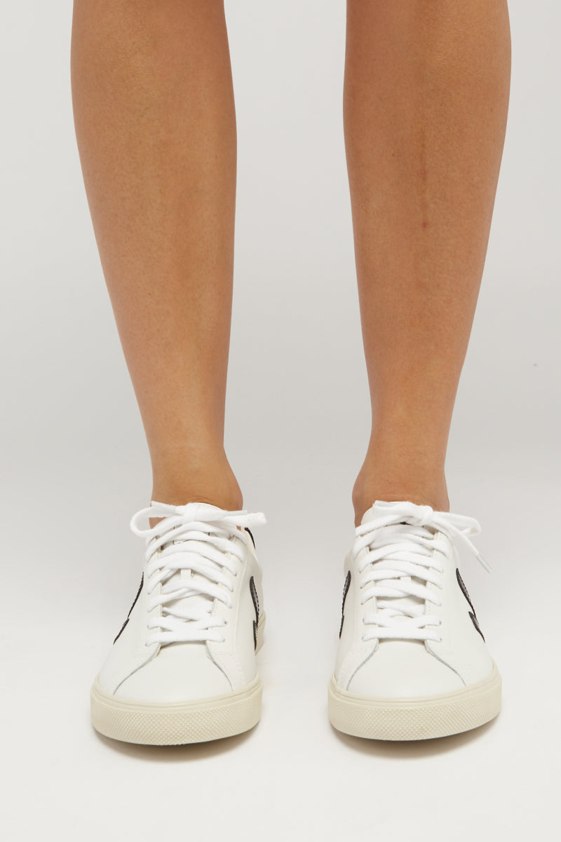 VEJA ESPLAR LEATHER WHITE BLACK