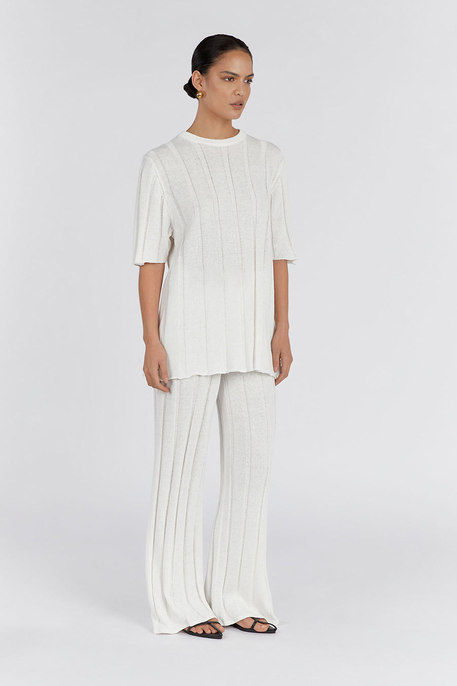 EMERY OFF WHITE WIDE LEG PANT