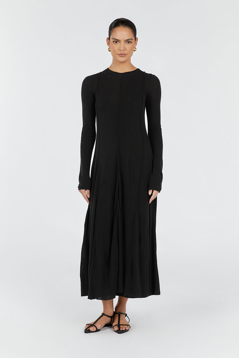 PARKER BLACK LONG SLEEVE DRESS