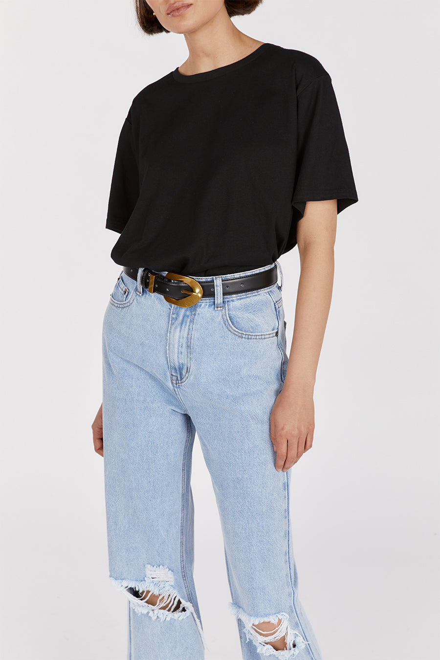 ARCHIE BLUE HIGH RISE RIPPED JEAN