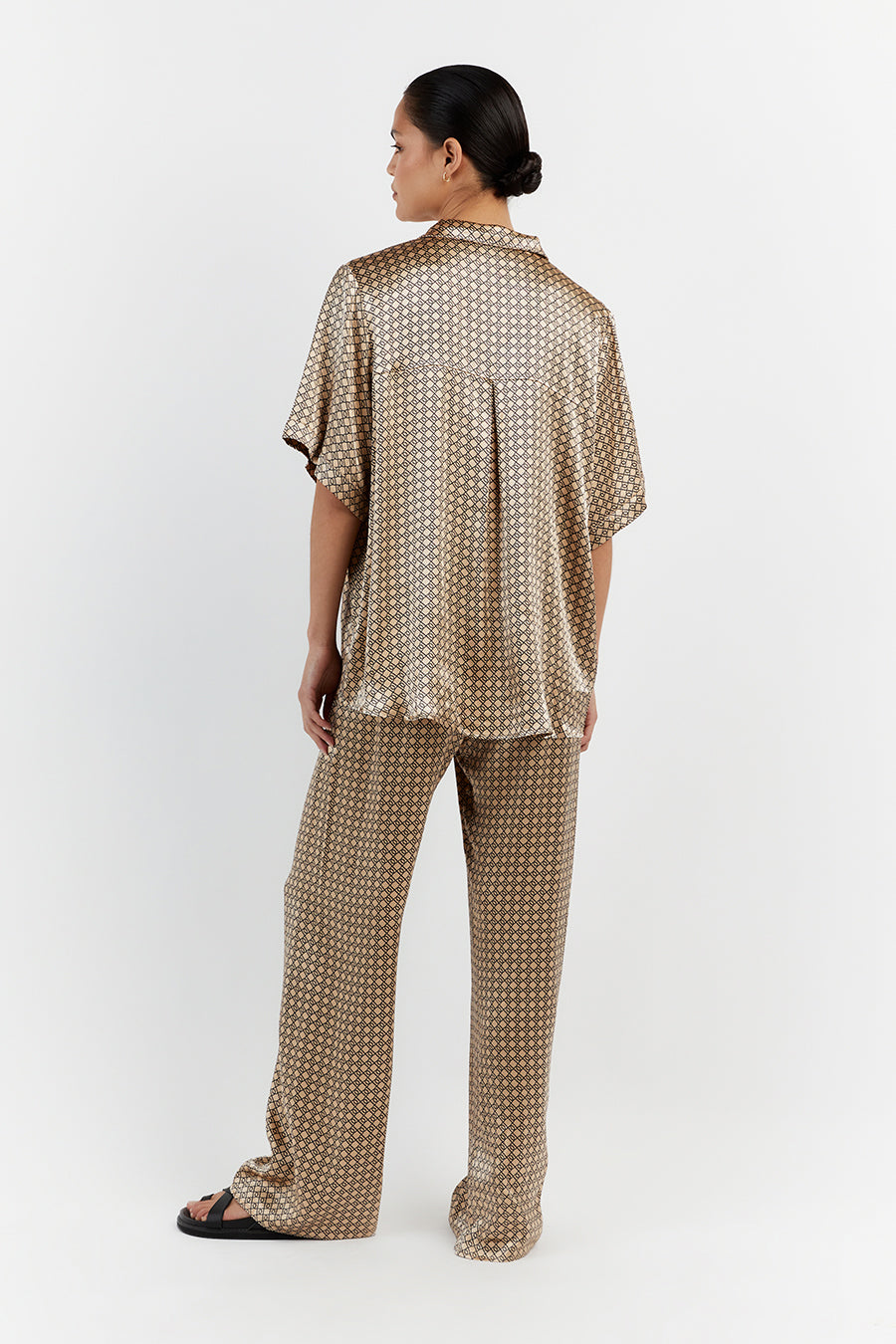 LOU SWIRL SATIN VACATION SHIRT