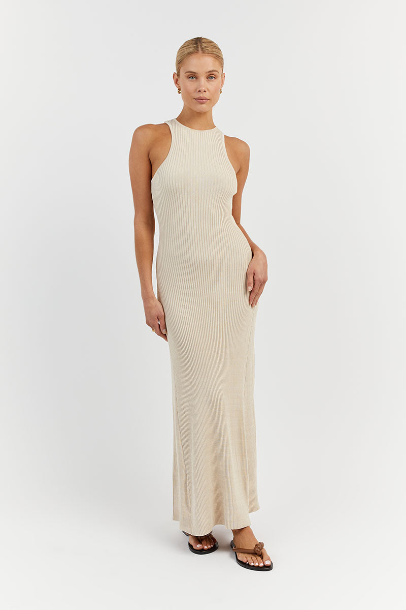 OLYMPIA OAT MARLE MIDI DRESS