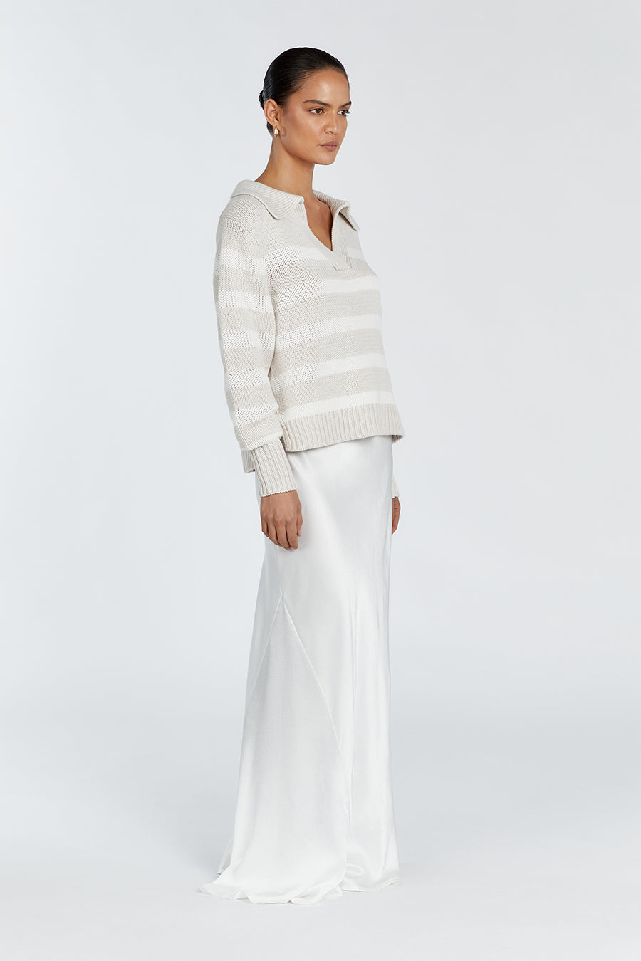 COLBIE CREAM STRIPE KNIT JUMPER