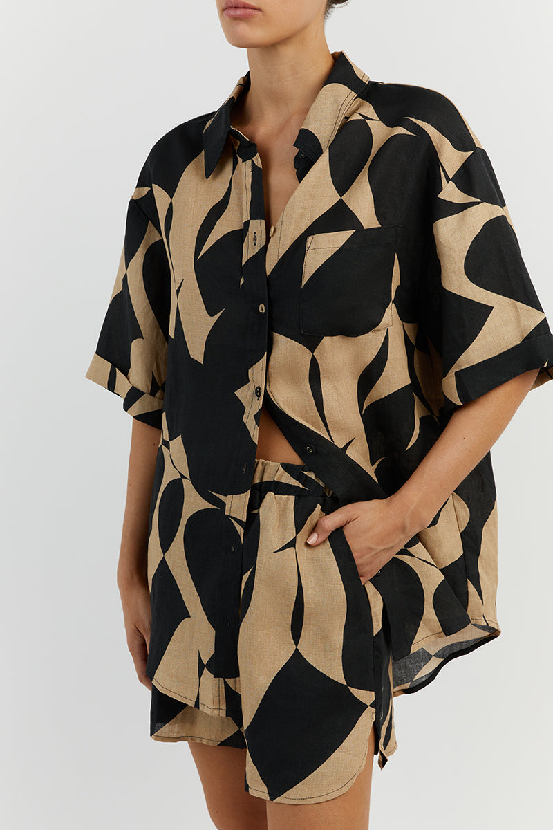 MAPLE CAMEL LINEN SHIRT