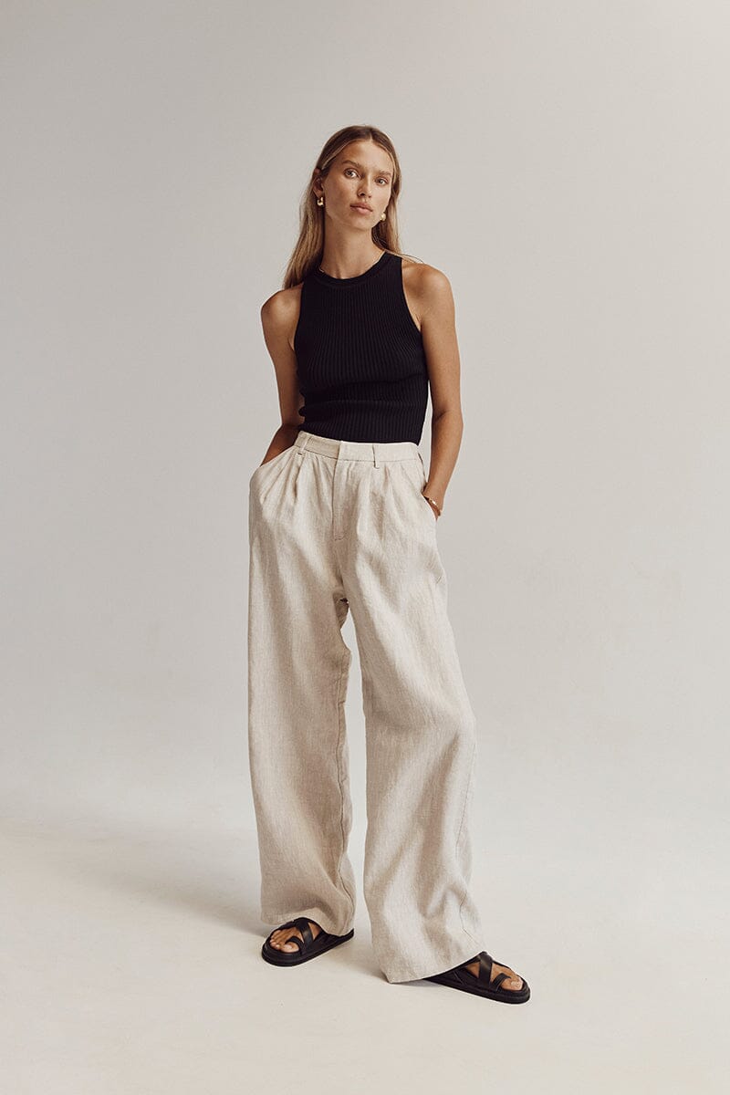 NORAH NATURAL LINEN PANT