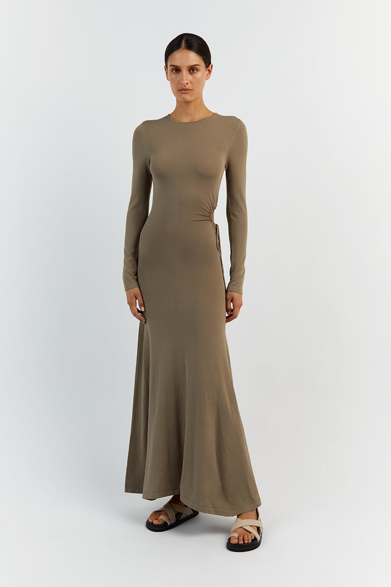 GRACE MOSS CREW CUT OUT MIDI