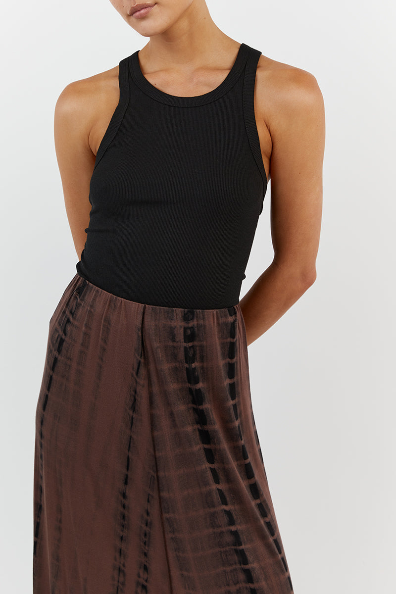 BEAU CHOC TIE DYE MIDI SKIRT