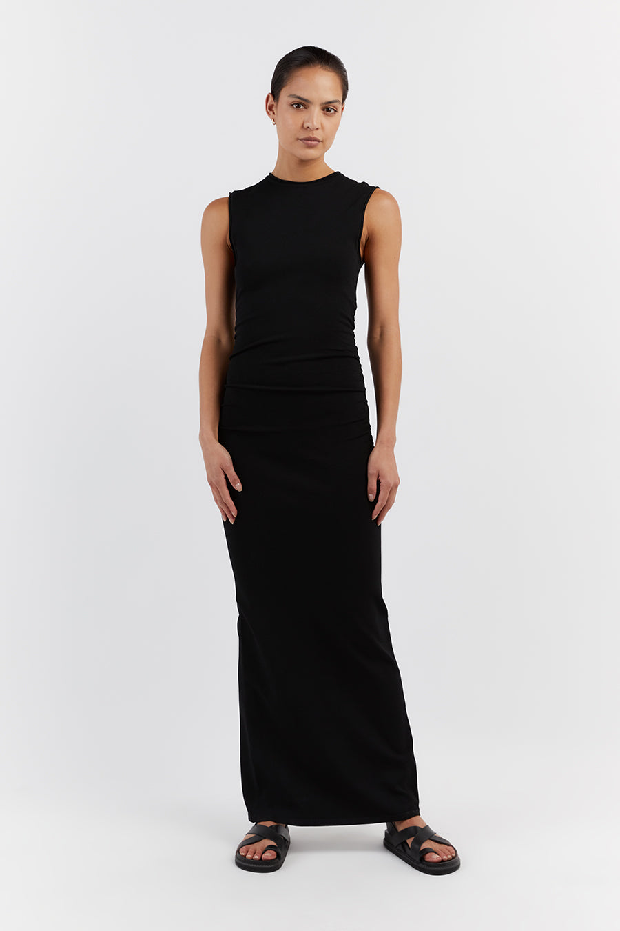 ROMY BLACK SLEEVELESS MAXI DRESS