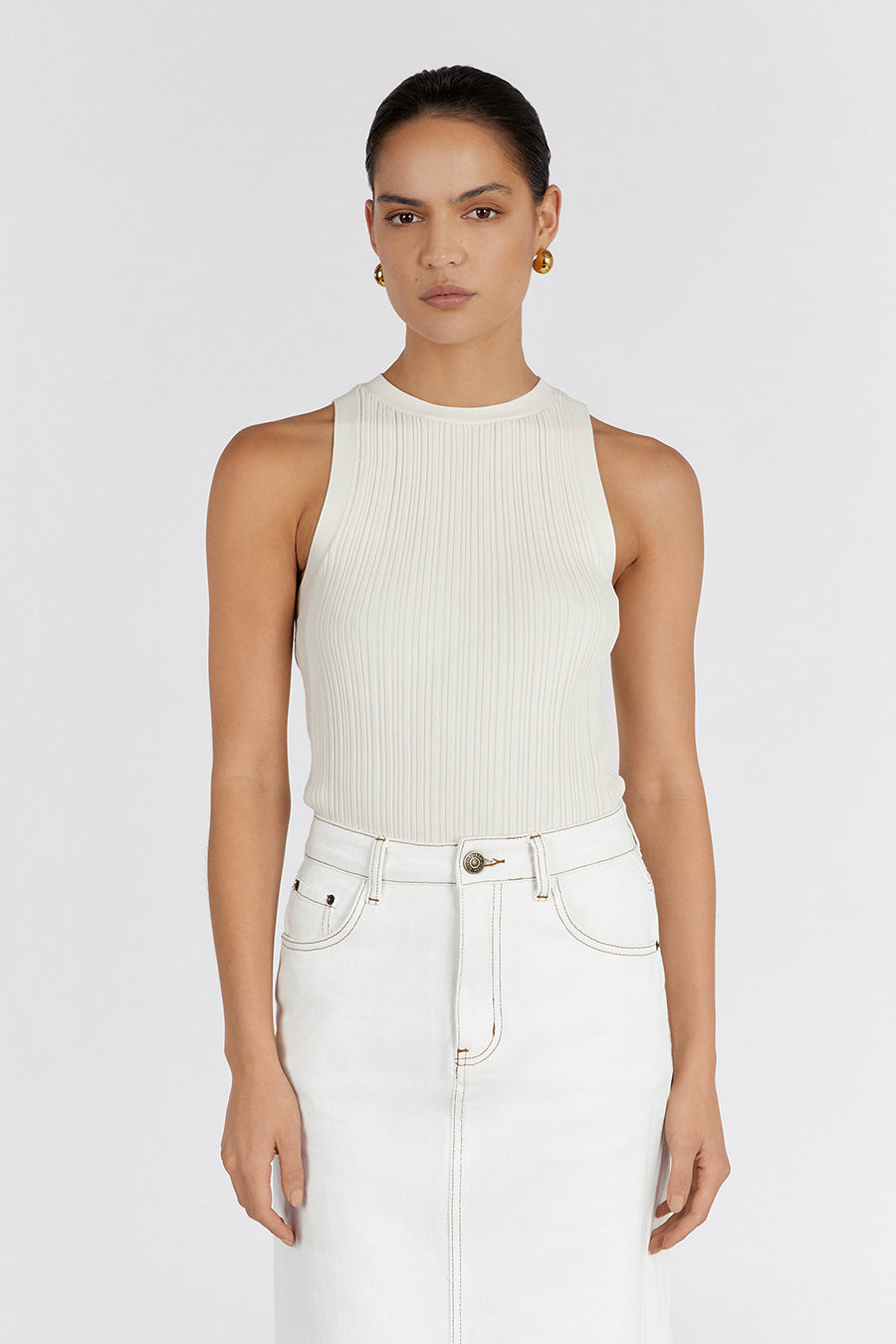 ANDERS CREAM KNIT TANK