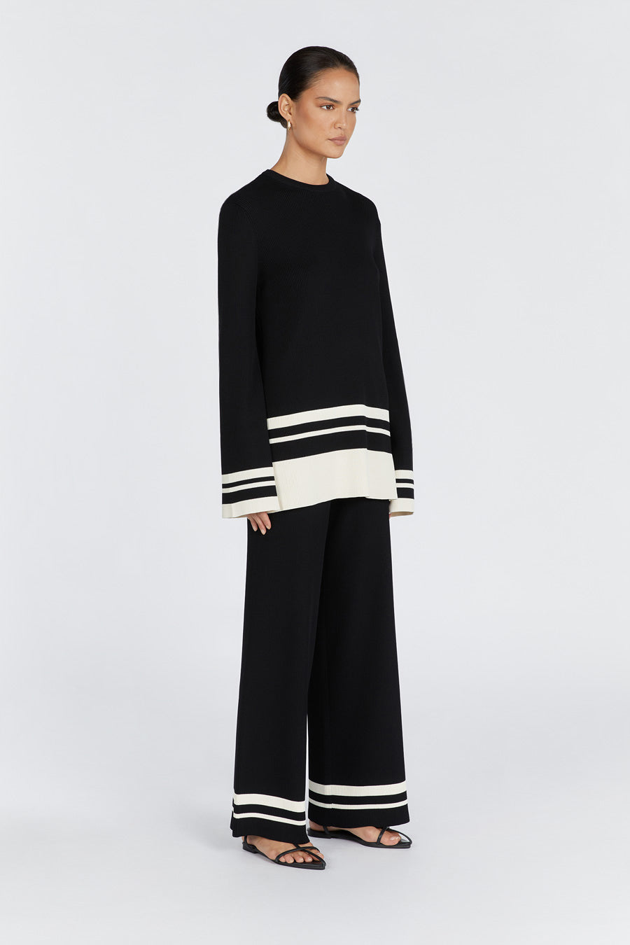 MADISON BLACK CONTRAST PANT