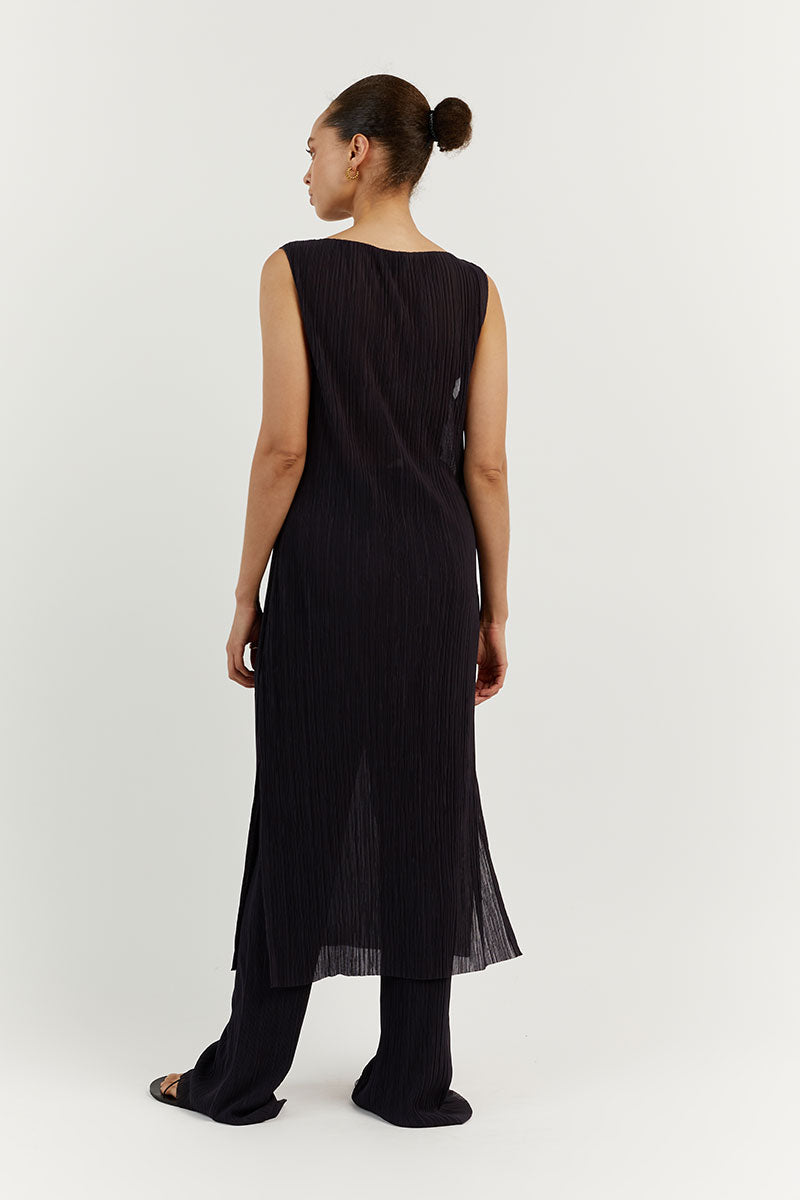 PORTER INK PLISSE TUNIC TOP