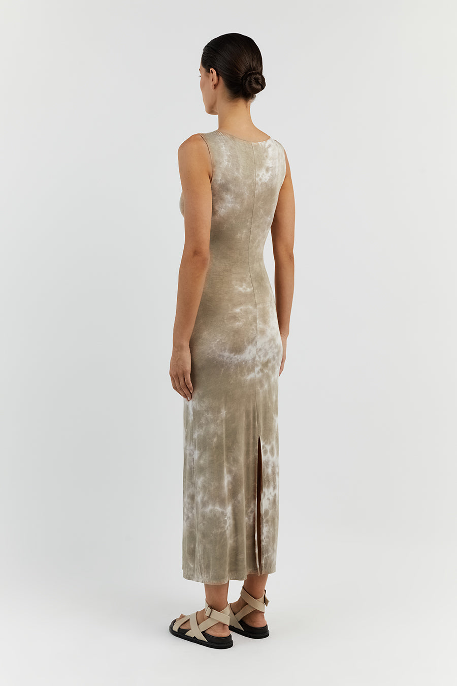 CASPER MOSS TIE DYE MIDI DRESS