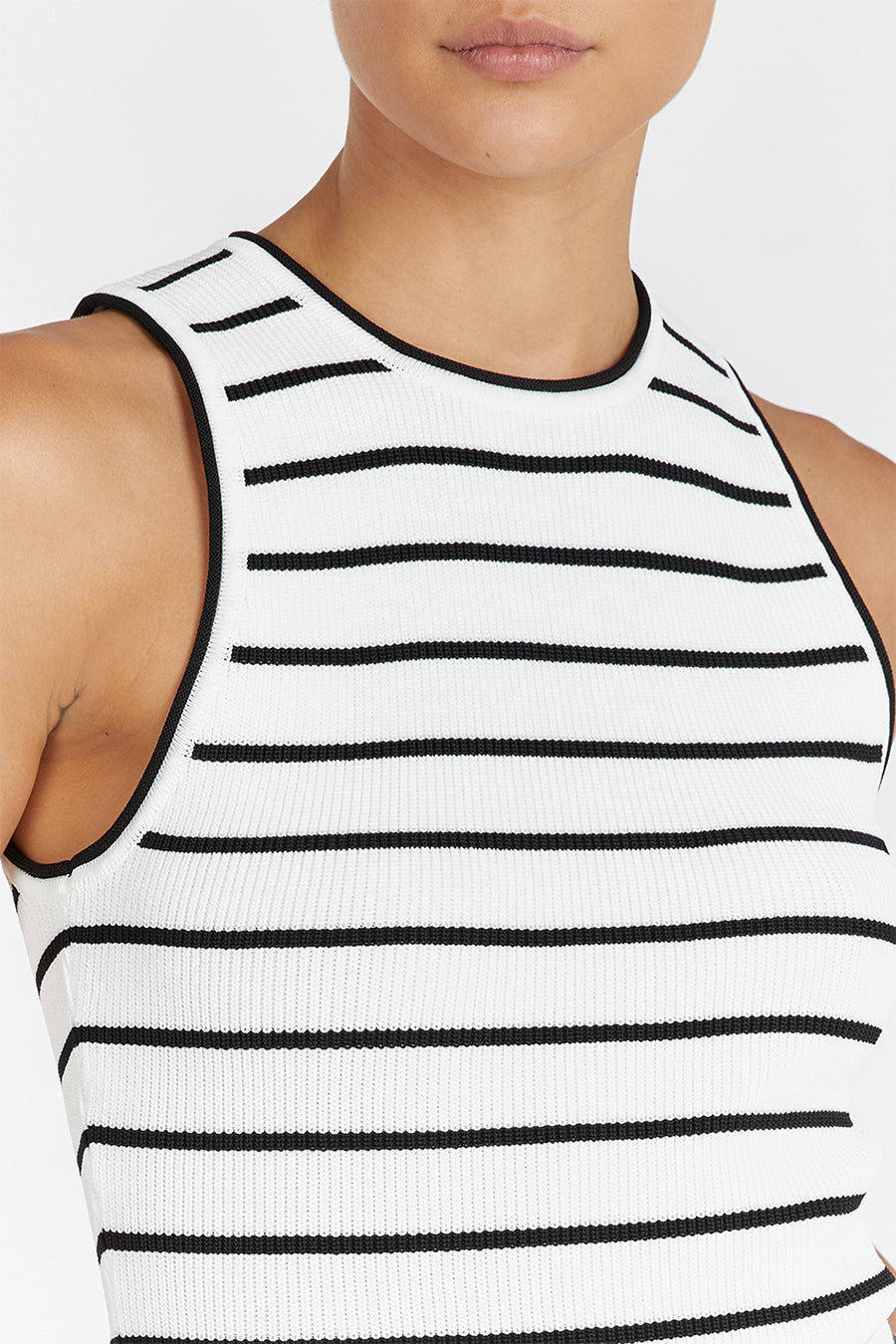 HENRY WHITE STRIPED KNIT TANK