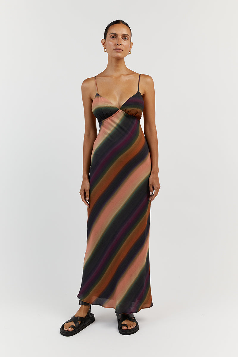 LULU OMBRE MIDI DRESS