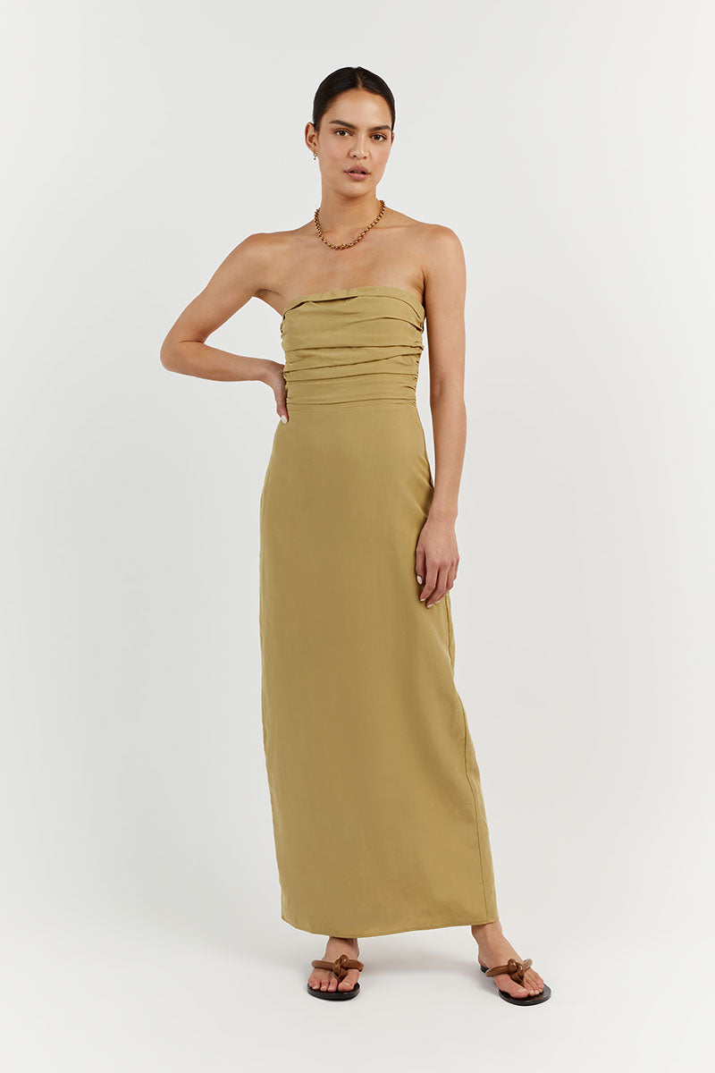 SHELBY PISTACHIO MIDI DRESS
