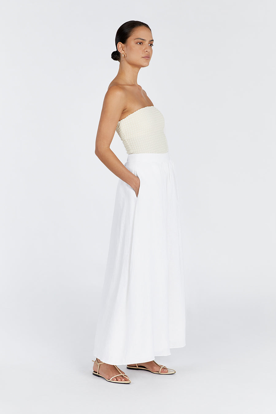 ALEX CREAM BANDEAU TOP