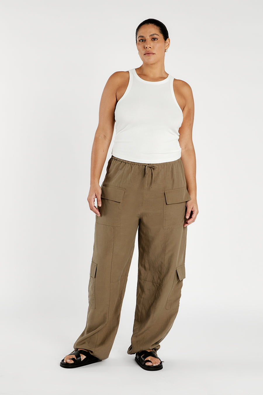 HEIDI FERN TENCEL BLEND CARGO PANT