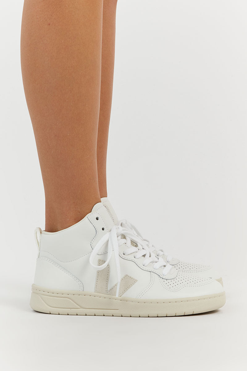VEJA V-15 LEATHER WHITE NATURAL
