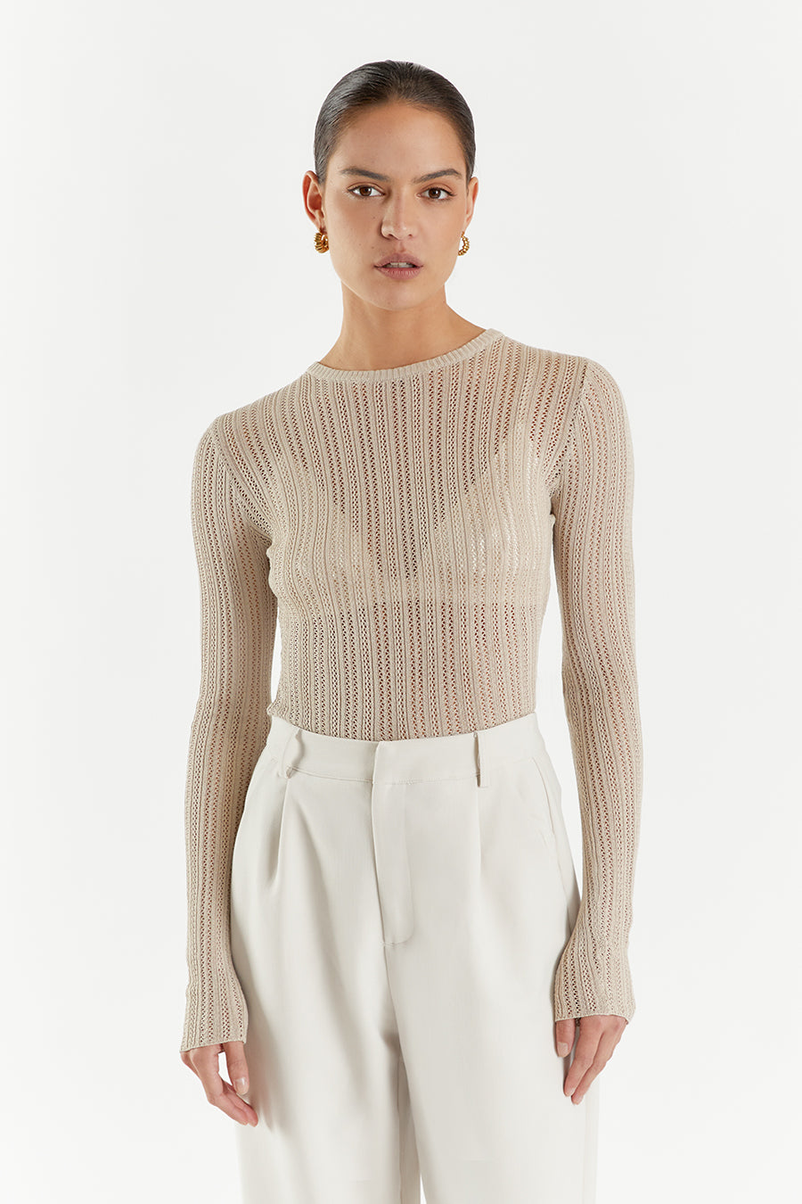 ESTELLA STONE LONG SLEEVE KNIT TOP